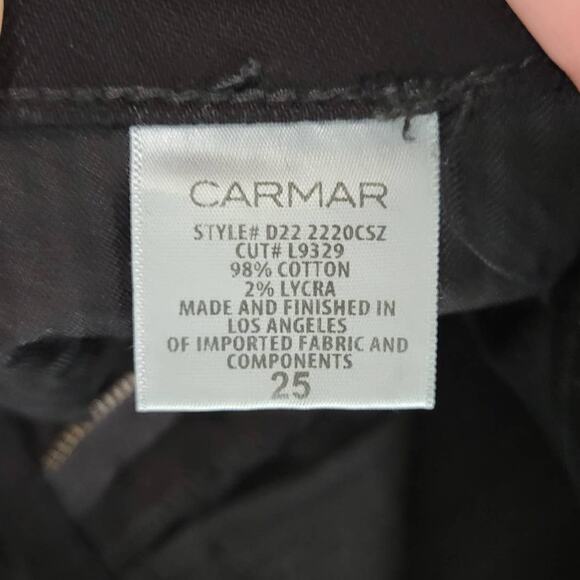 Carmar Black Mia Race Stripe Side Zip Slim Fit Ankle Jeans - Picture 6 of 8